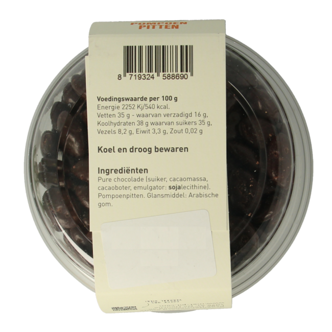 Met PIT Pumpkin seeds dark chocolate 150 Gram