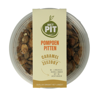 Met PIT Met PIT Pompoenpitten caramel zeezout 150 Gram