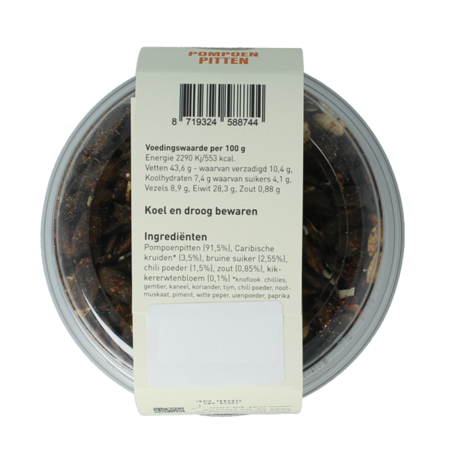 Pipas de calabaza picantes Met PIT 150 gramos