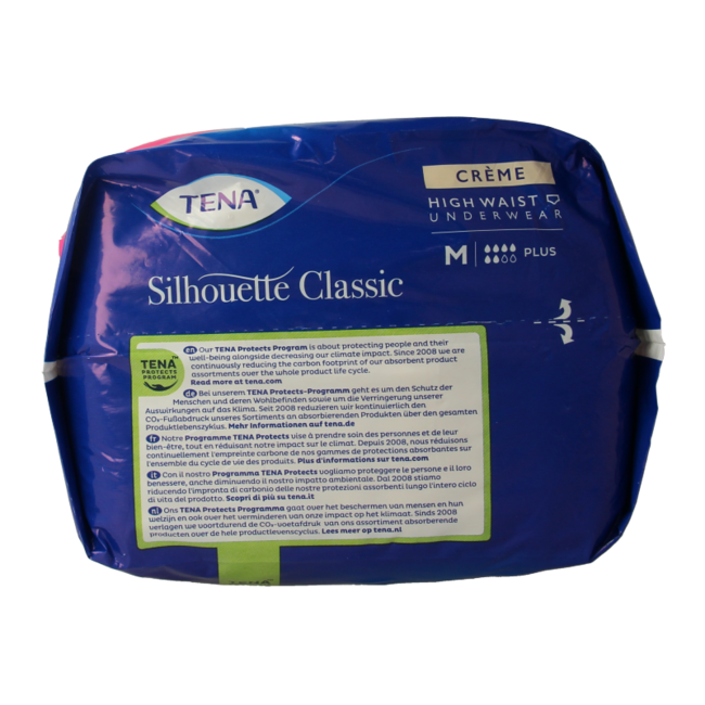 Tena Silhouette Classic+ Cintura Alta Crema M 9 Unidades