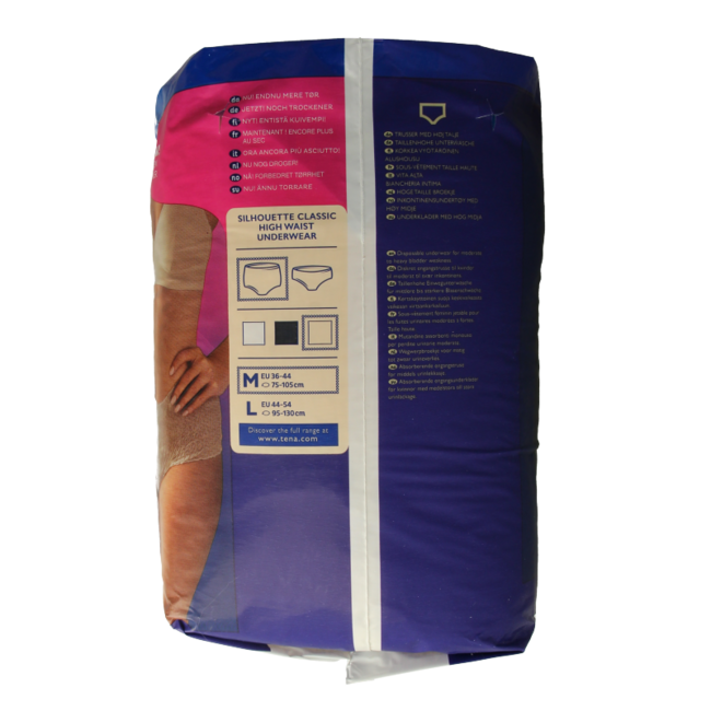 TENA Silhouette Classic+ High Waist Crème M 9 Pack