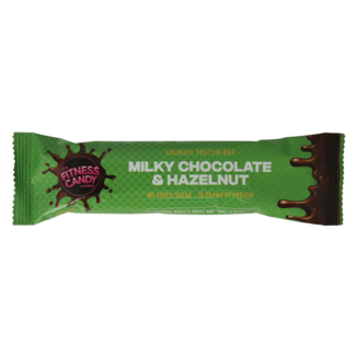 The fitness candy company The fitness candy company Milky chocolate & hazelnut 55 Gram