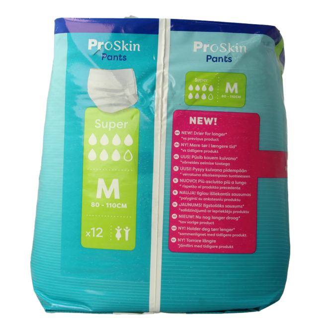 Tena ProSkin Pants Super M 12 unidades