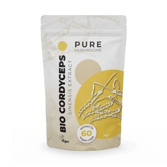 Pure Mushrooms Pure Mushrooms Cordyceps extracto de seta bio 60 Cápsulas vegetarianas