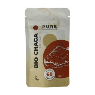Pure Mushrooms Pure Mushrooms Extrait de champignon Chaga bio 60 Gélules végétariennes
