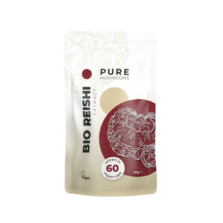Pure Mushrooms Pure Mushrooms Reishi extracto de seta bio 60 Cápsulas vegetarianas