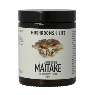Mushrooms for Life Mushrooms for Life Maitake padddenstoelen poeder bio 60 Gram