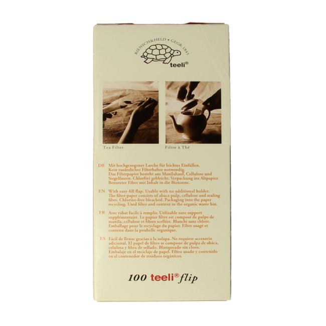 Teeli Filtro de té S 100 unidades