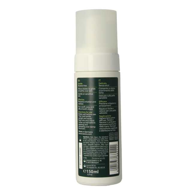 Lavera Men sensitiv espuma de afeitar bio 150 mililitros