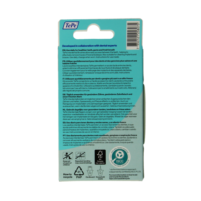 Cepillos interdentales original gris 1,3 mm talla 7 6 unidades