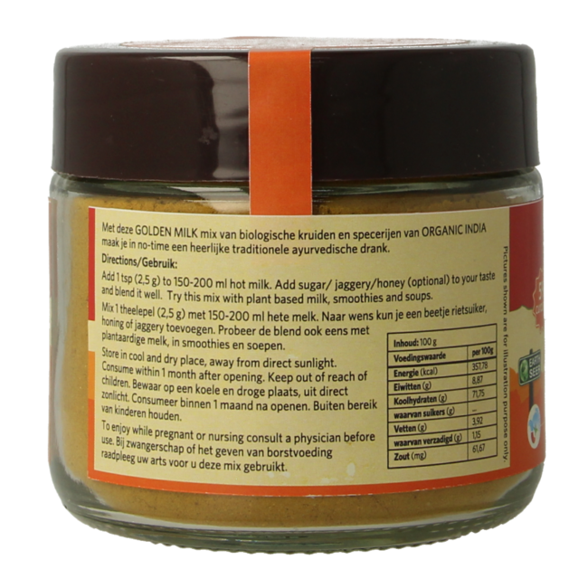Organic India Préparation pour Golden Latte au curcuma 100 g