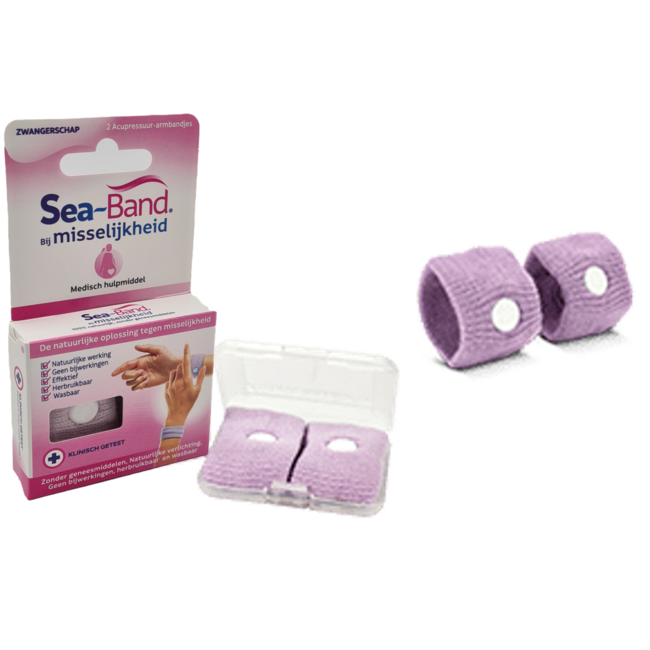 Sea-Band Pulsera para náuseas mamá lila 1 par