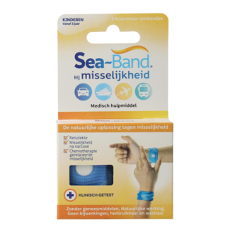 Sea Band Polsband kinderen blauw 1 Paar