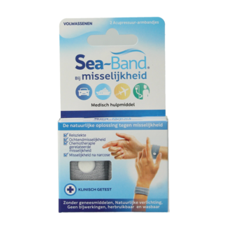 Sea Band Sea-Band Adult Wristbands Grey 1 Pair