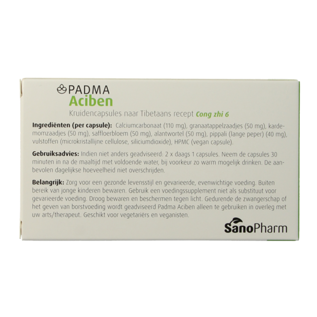 SanoPharm Padma aciben 60 Capsules