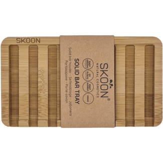 Skoon Skoon Bandeja para pastillas sólidas - 2 pastillas - todo bambú 1 set