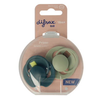 Difrax Prime Soother 18+ Months Assorted 2 Pack