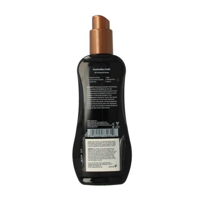 Australian Gold Spray Gel Bronzer LSF50 237 Milliliter