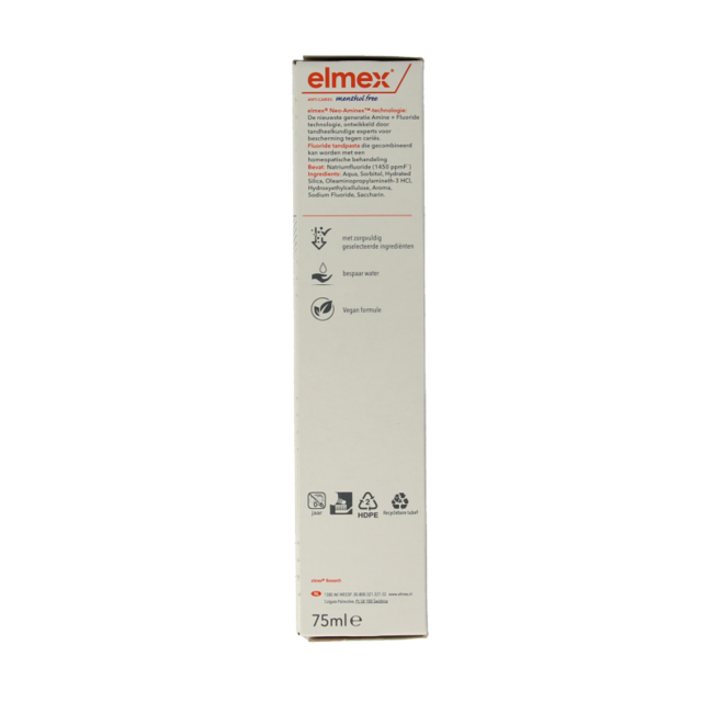 Toothpaste menthol-free 75 Millilitres