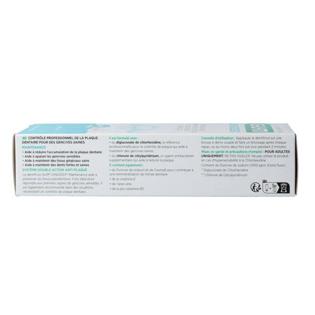 GUM Gingidex toothpaste tube 75 Millilitres