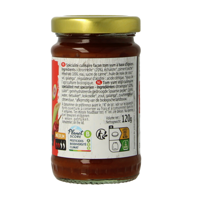 Primeal Tom yum paste organic 120 Gram