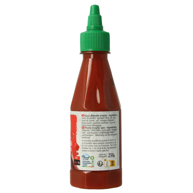 Bio Sriracha Chilisauce scharf 250 Gramm