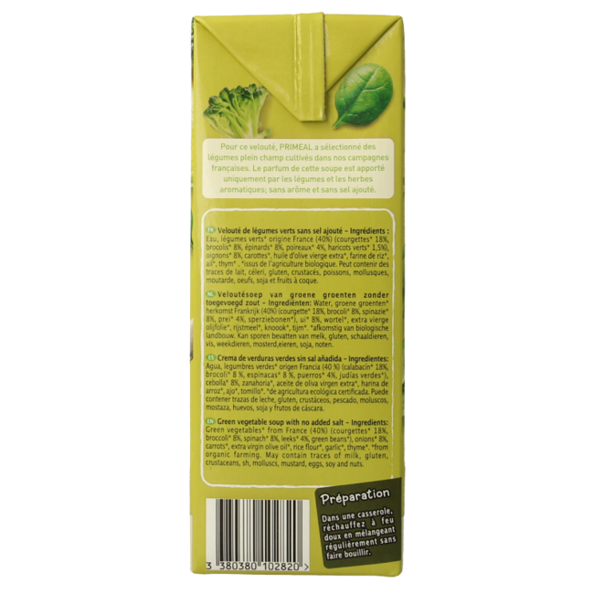 Primeal Grüne Gemüsesuppe Bio 1 Liter