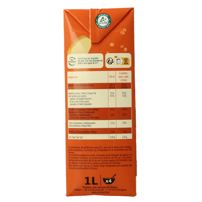 Crema de verduras bio 1 litro