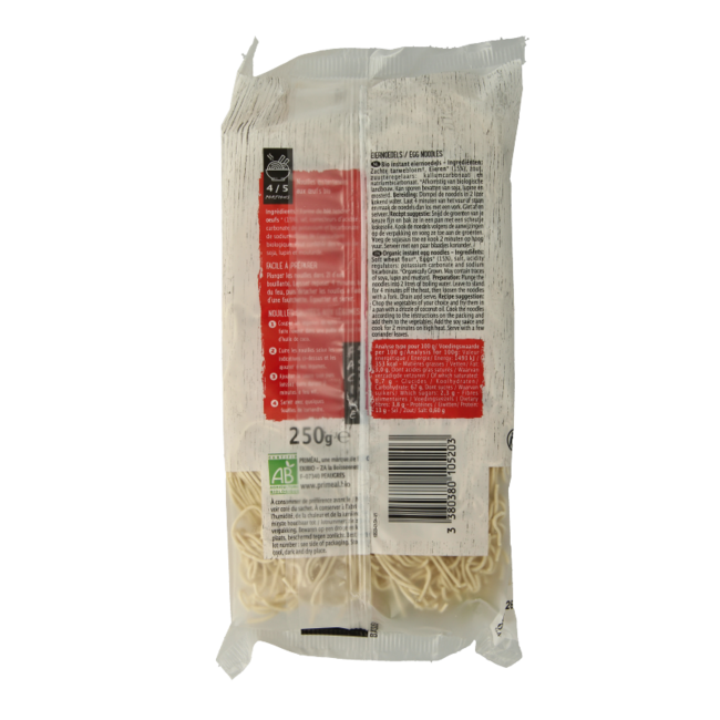Primeal Organic Egg Noodles 250 Gram