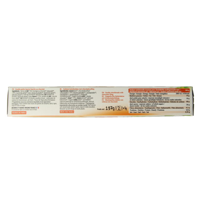 Bisson Petit Beurre Keks mit Schokolade Bio 197 Gramm