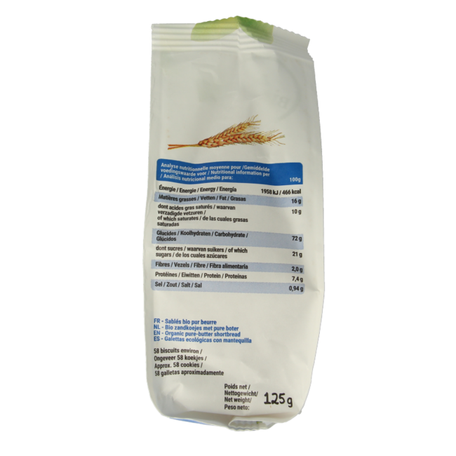 Bisson Mini herbatniki petit beurre bio 125 gramów