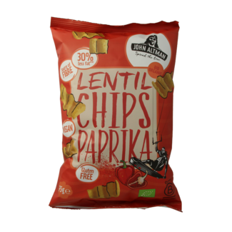 John Altman John Altman Lentil chips paprika organic 75 Gram