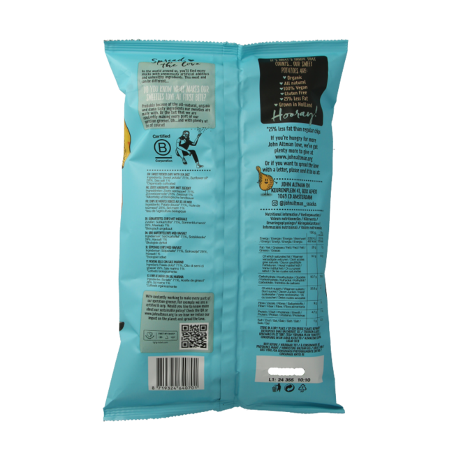 Süßkartoffel Chips Meersalz Bio 90 Gramm
