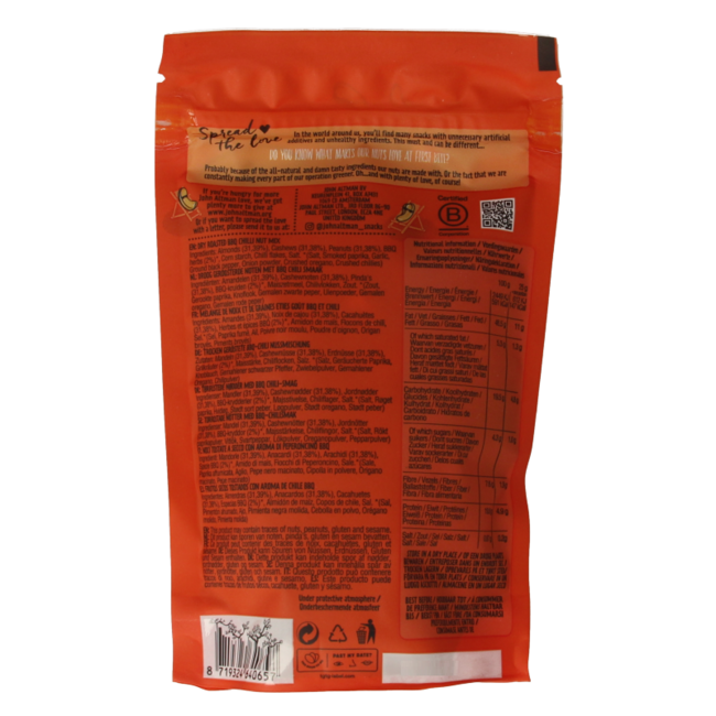 John Altman Trockengeröstete Nussmischung BBQ Chili 100 Gramm
