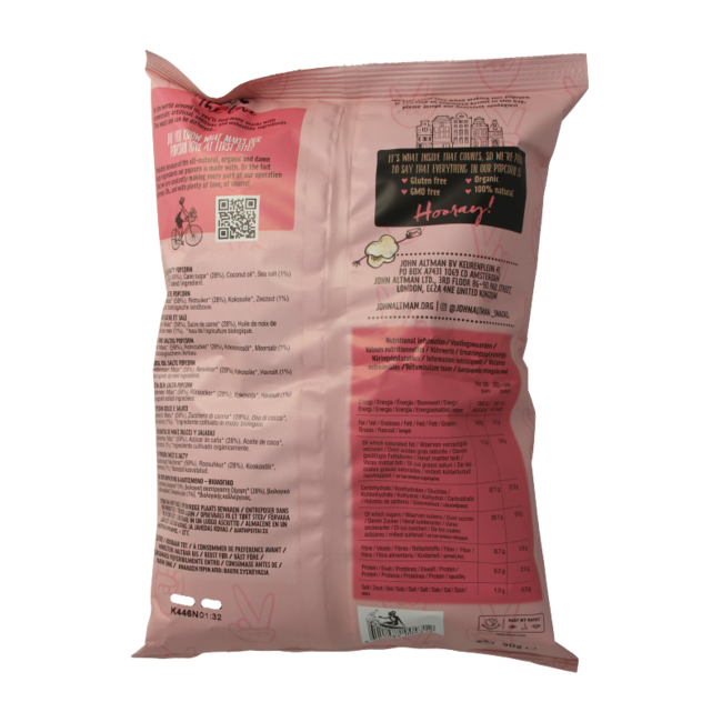 John Altman Popcorn sweet & salty organic 90 Gram