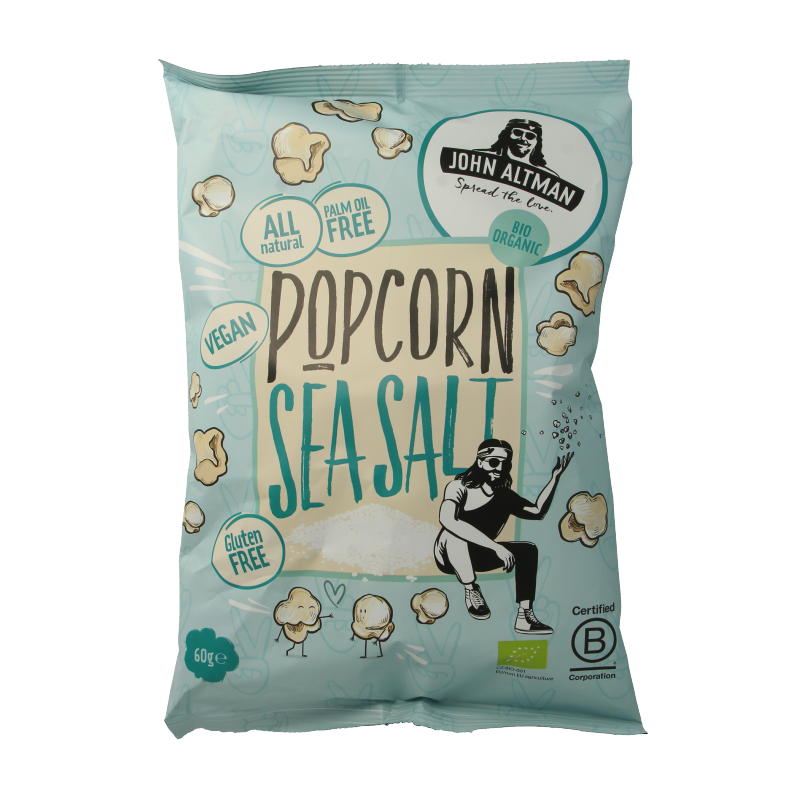 John Altman Popcorn biologico al sale marino 60 Grammi
