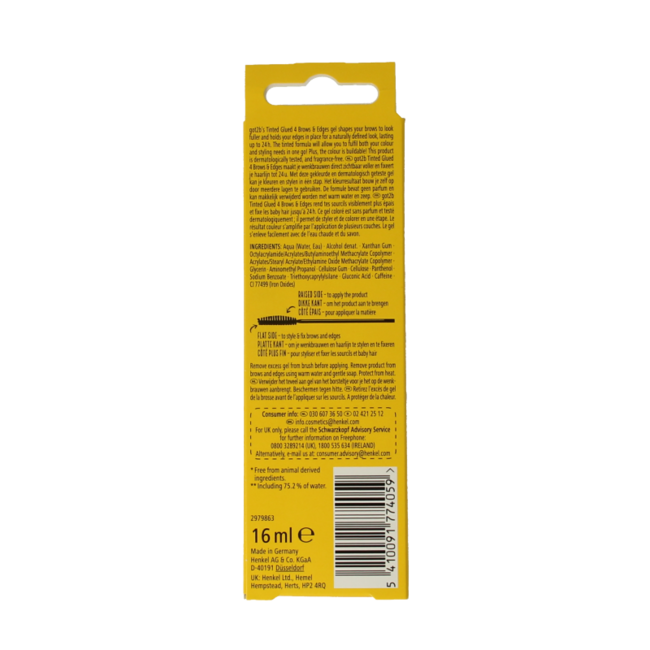 Got2b Glued 4 Brows Nero 16 Millilitri