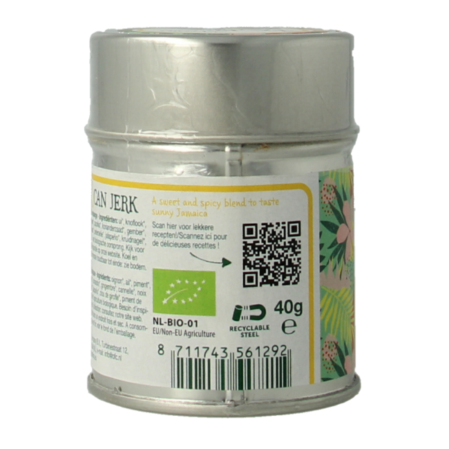 Natural Temptation Jamaican jerk tin organic 40 Gram