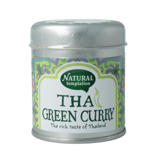 Natural Temptation Curry vert thaï bio en boîte 35 grammes