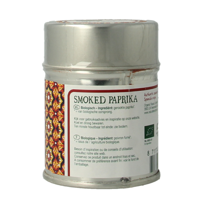 Natural Temptation Smoked paprika tin organic 50 Gram
