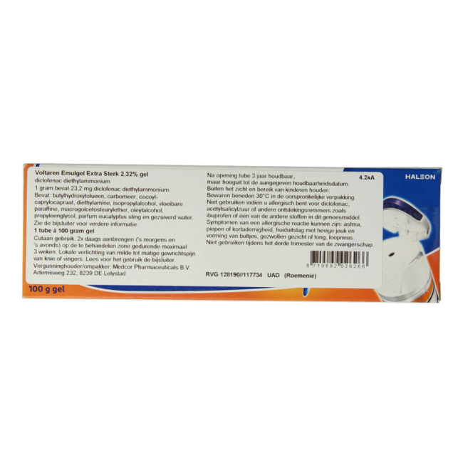 Emulgel Extra Strength Romanian Packaging 100g