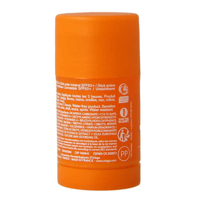 Uriage Bariesun LSF50+ unsichtbarer Glow-Stick 18 Gramm