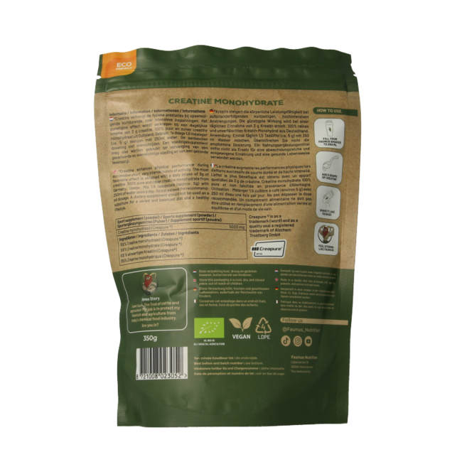 Faunus Nutrition Creatine monohidrato creapure 350 gramos