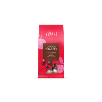 Vivani Organic cranberry chocolate dragees 75 Gram