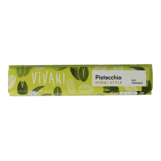 Vivani Vivani Chocolate to go pistachio Dubai style organic 40 Gram