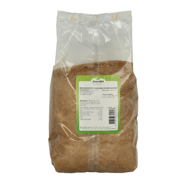 Azúcar de flor de coco ecológica Bountiful 1 kg