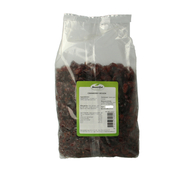 Arándanos rojos endulzados con zumo de manzana concentrado 1 Kilogramo