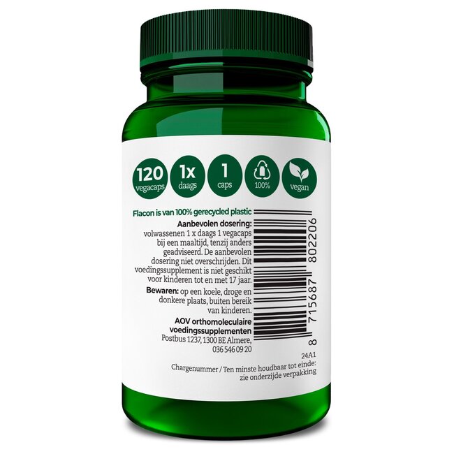 AOV 220 Piridoxal-5-fosfato 120 cápsulas vegetarianas