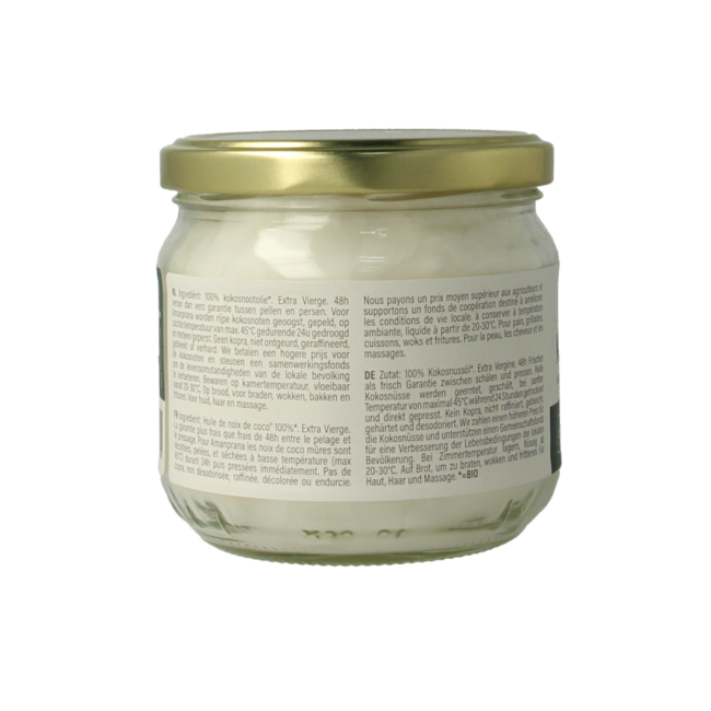 Kokosnootolie bio 325 Milliliter