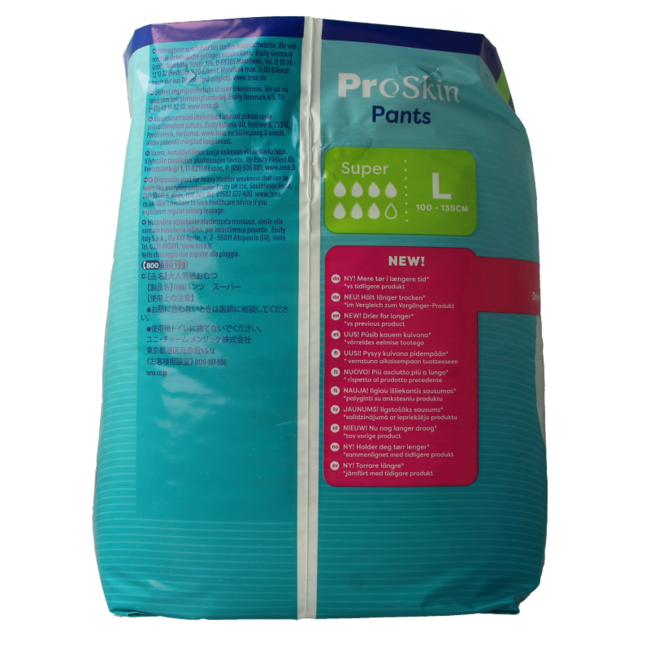 Tena ProSkin Pants Super Talla L, 12 unidades